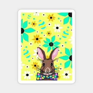 HAPPY Easter Bunny Rabbit - Easter Art Magnet