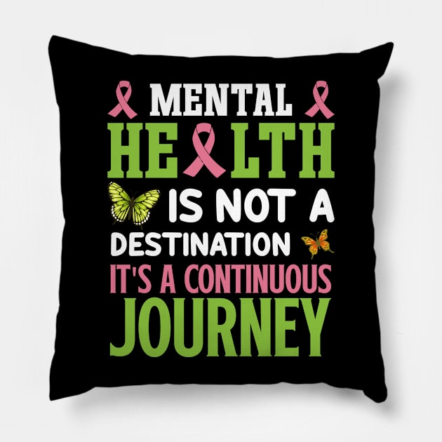 Mental Health Matters End The Stigma Psychology Therapy Pillow by woormle