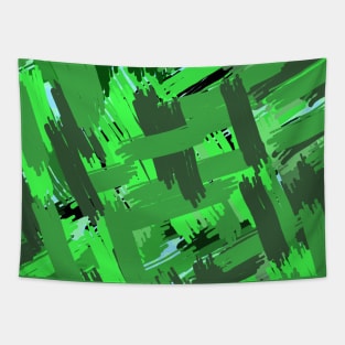 Green Abstract strokes design Tapestry