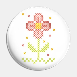 Crosstitch meadow wild flore flower Pin