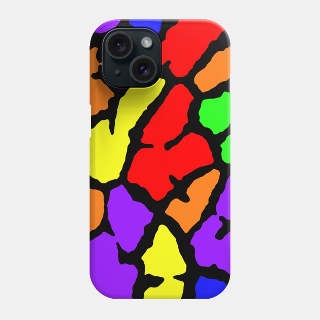 Rainbow Giraffe Print Phone Case by BlakCircleGirl