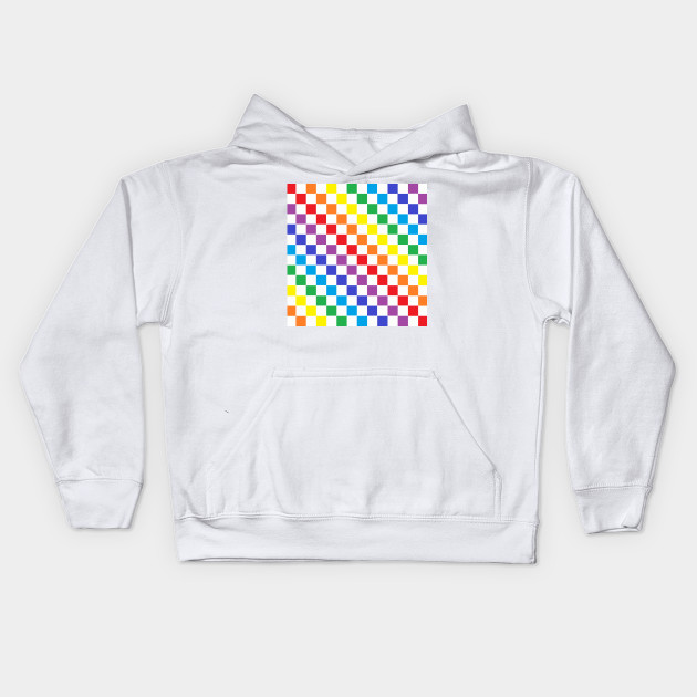 rainbow checkered hoodie