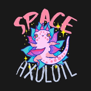 Cute Crazy Psycedelic Space Axolotl Artwork T-Shirt