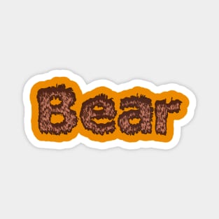 Bear (Hairy Font) Magnet