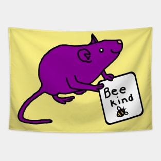 Purple Rat Be Kind Tapestry