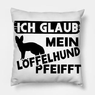 Lustiges Löffelhund Design Spruch Fuchs Afrika Pillow