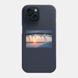 Sunset and icicles abstract Phone Case