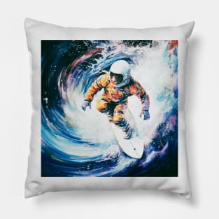 Surfing Astronaut Pillow