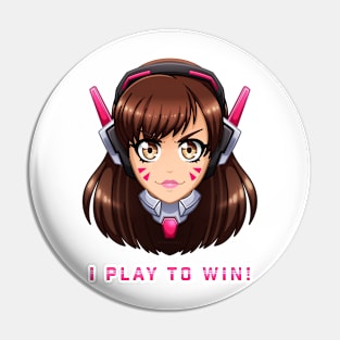 D.Va - I play to win! Pin