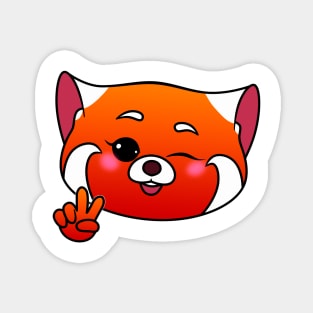 Kawaii red panda character from Turning Red Magnet