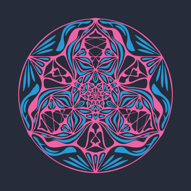 Psychedelic Magic Frog Mandala by inamandalart