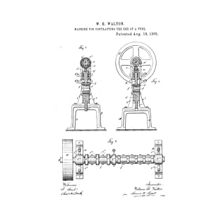 Machine for Contracting the end of a tube Vintage Patent Hand Drawing T-Shirt