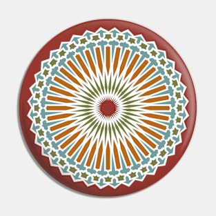 Orange Flower Arabic Tiles Pin