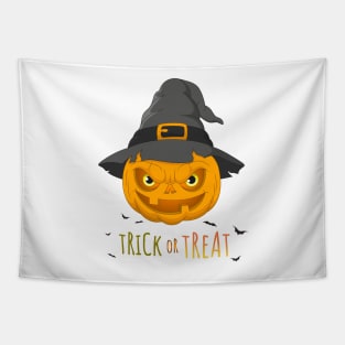 Scary Halloween pumpkin Tapestry