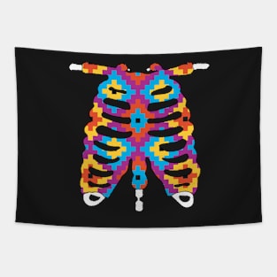 Rib Cage Ugly Sweater Skeleton Halloween Costume Tapestry