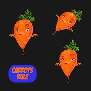 Cute Sassy Carrot Veggie Mascot Pack T-Shirt