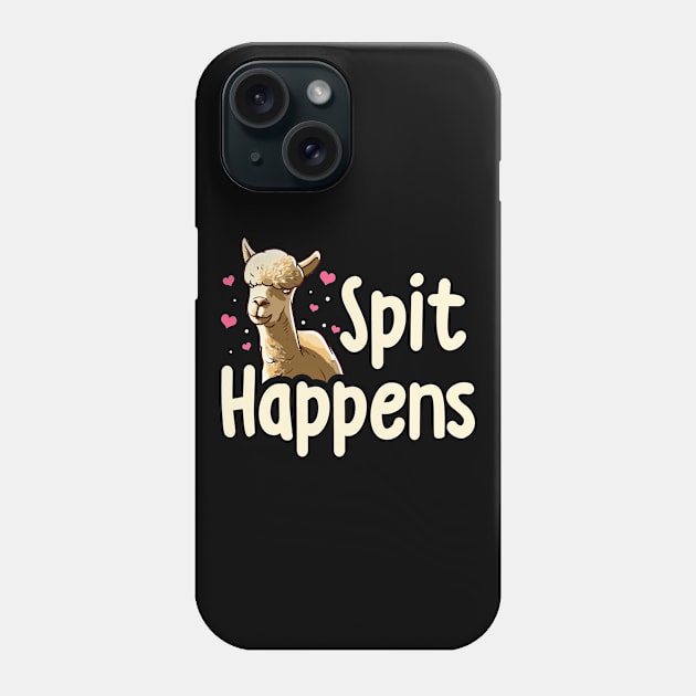 Spit Happens Funny Llama Lover Phone Case by SoCoolDesigns