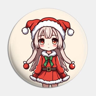 Cute christmas girl anime Pin