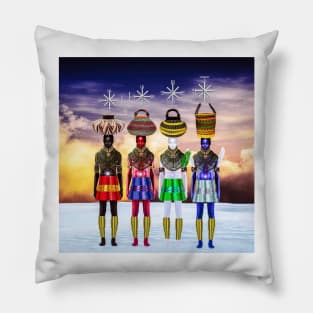 EKE, ORIE, AFO, NKWO / KPAKPANDO UMU INYOM By SIRIUS-UGO-ART Pillow