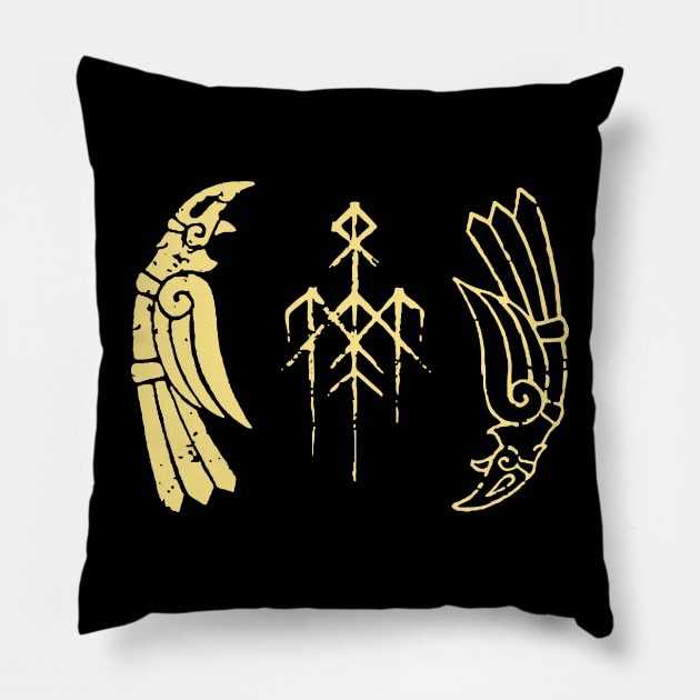 wardruna raven Pillow by Lamink