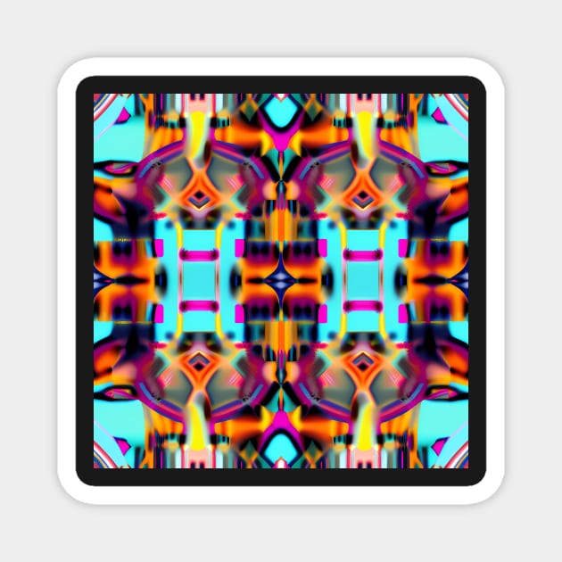 Funky Kaleidoscope Design Magnet by TheJadeCat