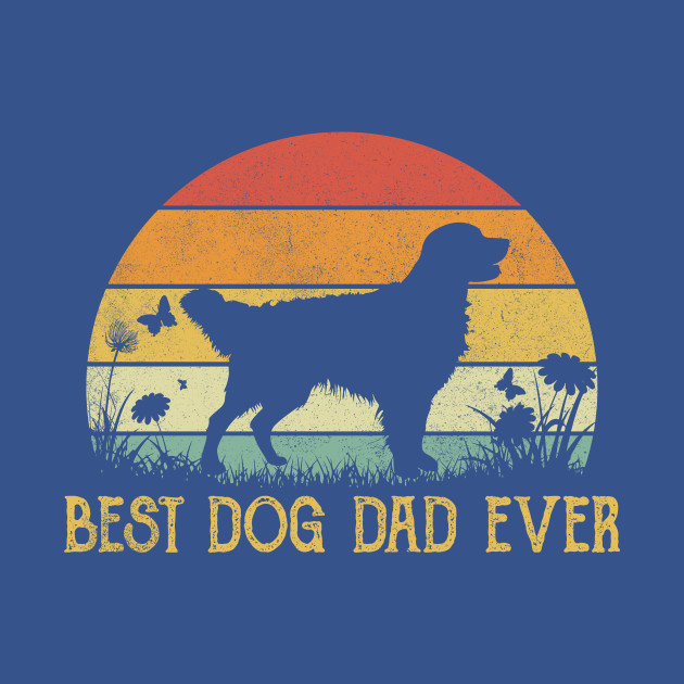 Disover Best Golden Retriever Dad Ever Vintage Dog Lover Fathers Day - Best Golden Retriever Dad Ever - T-Shirt