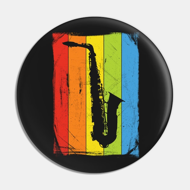 Rainbow Saxophone Pin by fizzyllama