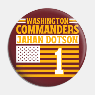 Washington Commanders Dotson 1 American Flag Football Pin