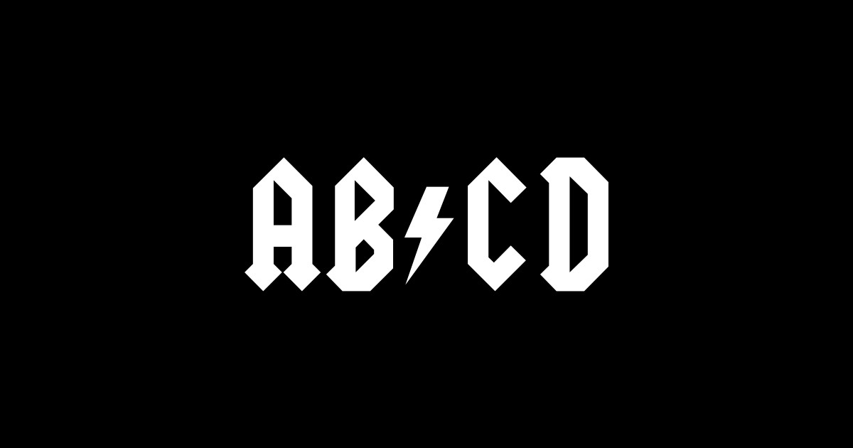 ACDC Parody ABCD Shirt rock and roll - Acdc - Posters and Art Prints ...
