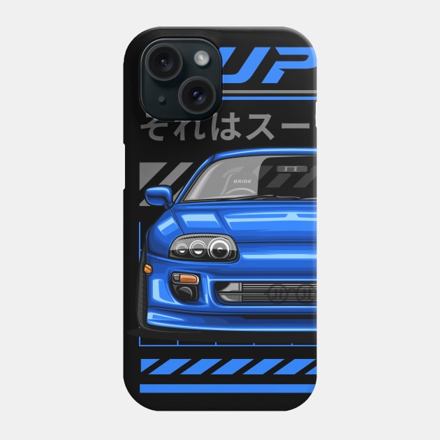 Supra MK4 JDM Legends (midnight blue) Phone Case by Jiooji Project