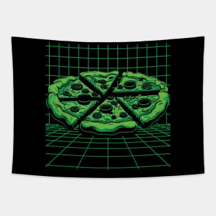 Retro Pizza. Matrix Style Tapestry