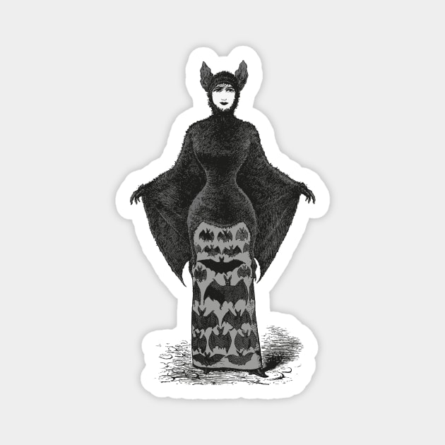 Victorian Bat Woman | Victorian Halloween Costume | Victorian Bat Costume | Magnet by Eclectic At Heart