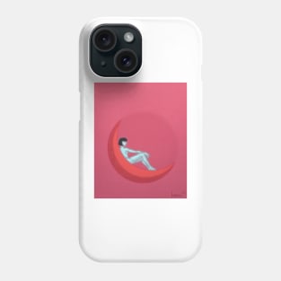 Girl on the Moon Phone Case