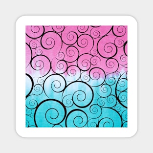 Minimal Colorful Abstract Pattern Magnet