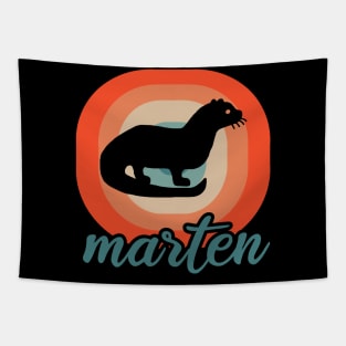 Retro Marten Desgn Children Team Animal Friends Tapestry
