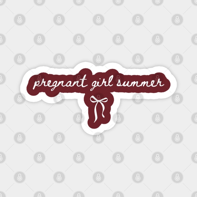 Pregnant Girl Summer Magnet by Creatifly Graphic Tees