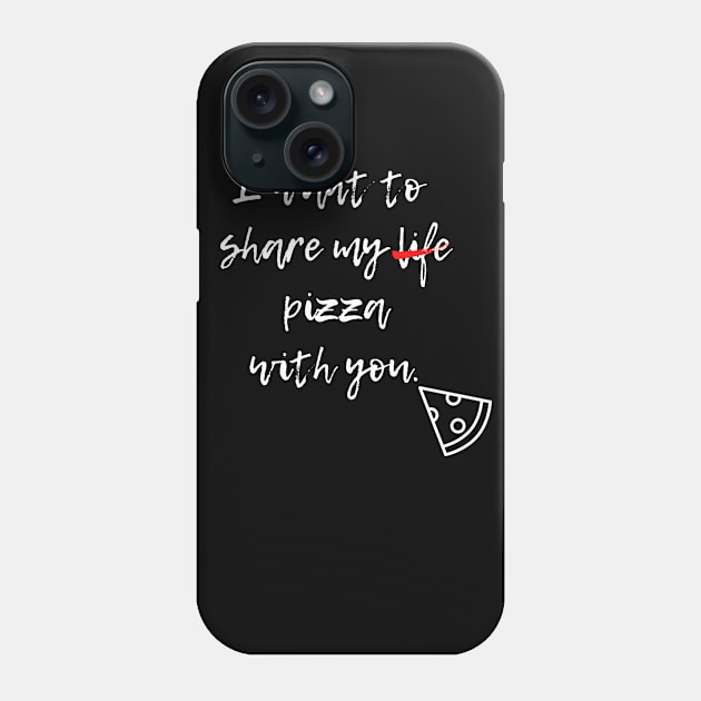 Valentines Pizza Love Phone Case by Bubbly Tea