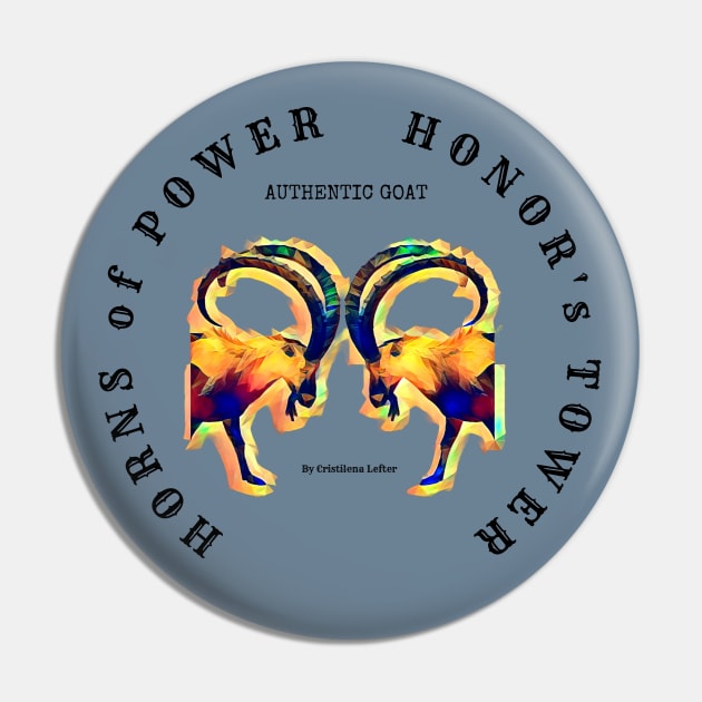 Horns of Power, Honor's Tower - fighting psychedelic Goats Pin by Cristilena Lefter