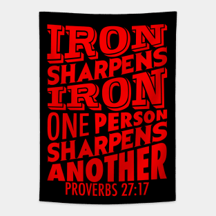 Proverbs 27:17 Iron Sharpens Iron Tapestry