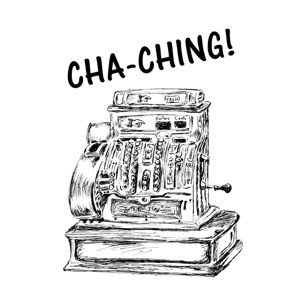 Cha - ching cash register print by rachelsfinelines