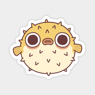 Cute Grumpy Puffer Fish Magnet