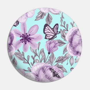 Butterfly and Flower Pattern Pin