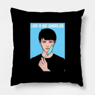 Love is not cancelled couple - boy Pillow