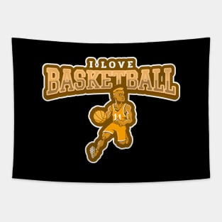 I Love Basketball Tapestry