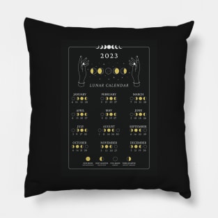 2023 Lunar Calendar, Moon Phase Calendar Pillow