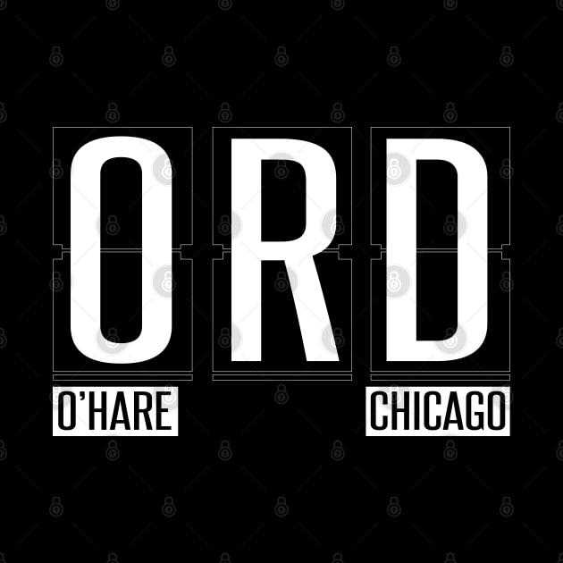 ORD - O'Hare Chicago IL Airport Code Souvenir or Gift Shirt by HopeandHobby