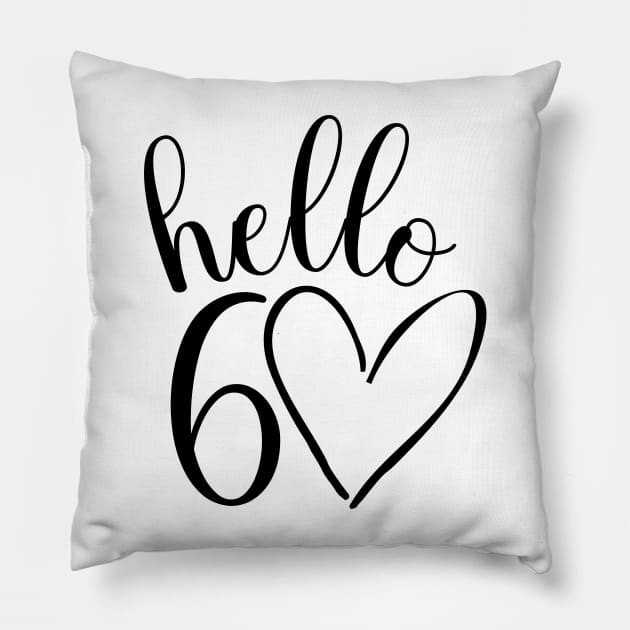 60th birthday design for her Pillow by ArtByGrammy