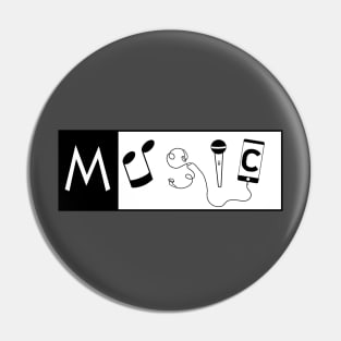 Musical word Pin