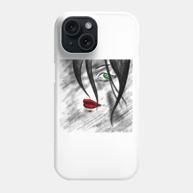 the lust and the red lipstick Phone Case by jorge_lebeau