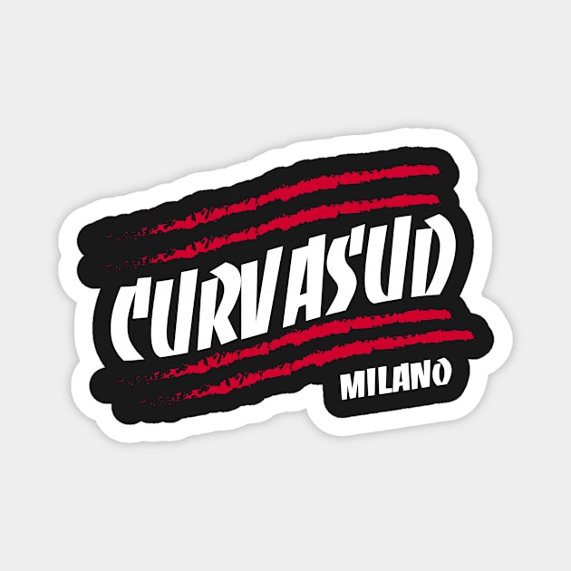 CURVA SOUTH MILANO Magnet by lounesartdessin